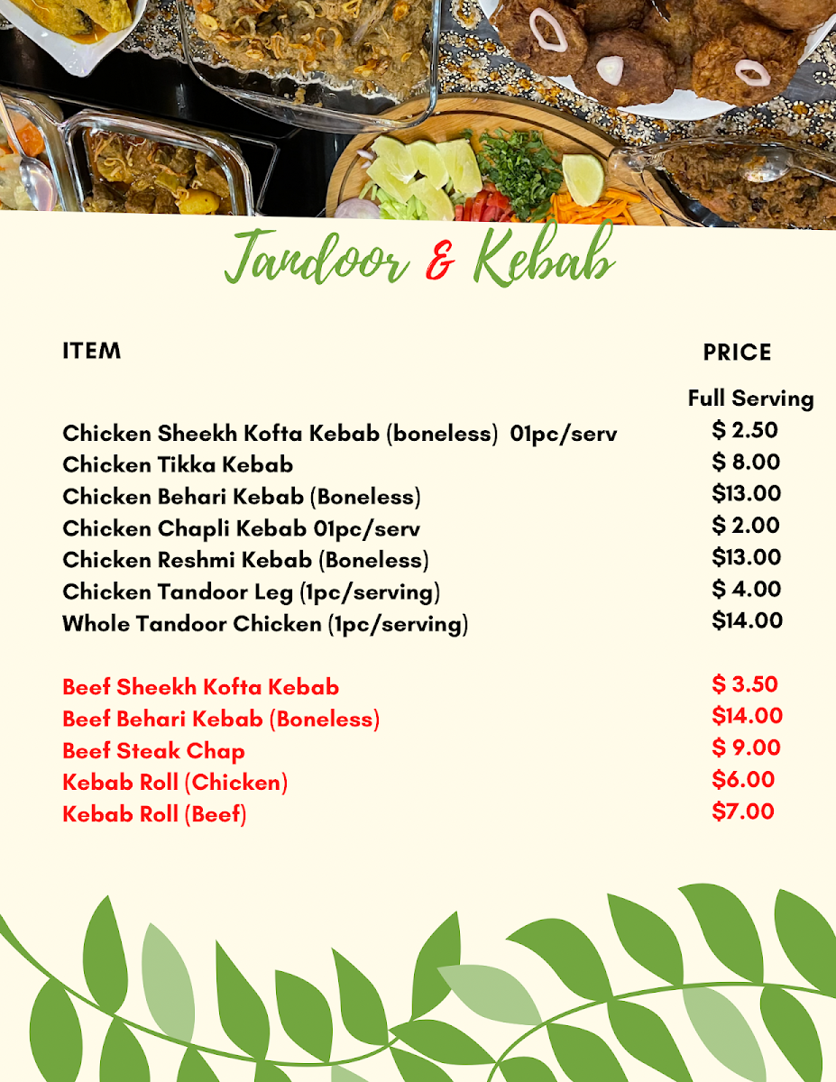 Boishakhi Restaurant Astoria Menu - Image 6